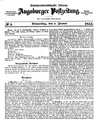 Augsburger Postzeitung Donnerstag 5. Januar 1854