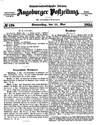 Augsburger Postzeitung Donnerstag 11. Mai 1854