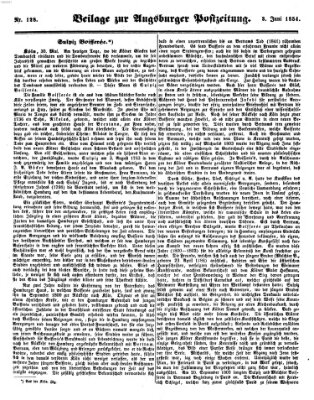 Augsburger Postzeitung Samstag 3. Juni 1854