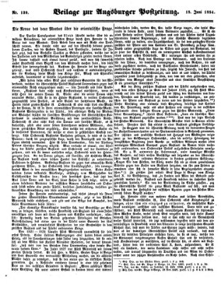 Augsburger Postzeitung Sonntag 18. Juni 1854