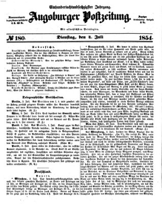 Augsburger Postzeitung Dienstag 4. Juli 1854