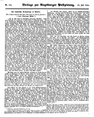 Augsburger Postzeitung Donnerstag 20. Juli 1854