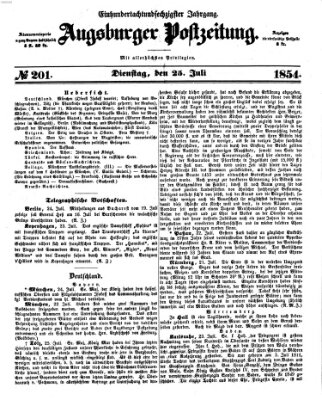 Augsburger Postzeitung Dienstag 25. Juli 1854