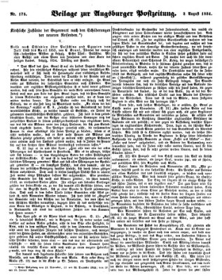 Augsburger Postzeitung Mittwoch 2. August 1854