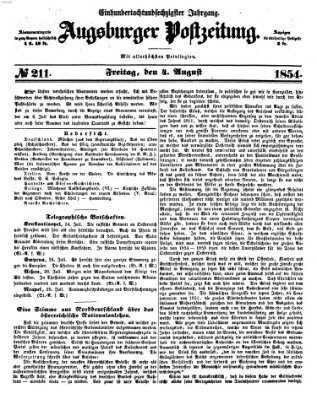 Augsburger Postzeitung Samstag 4. August 1855