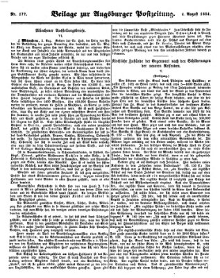 Augsburger Postzeitung Freitag 4. August 1854