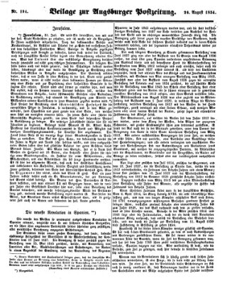 Augsburger Postzeitung Samstag 26. August 1854