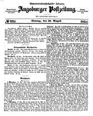 Augsburger Postzeitung Montag 28. August 1854