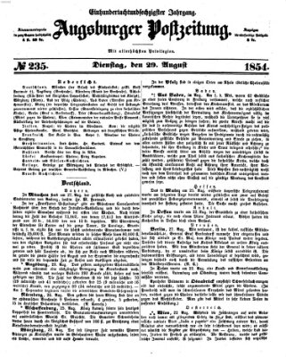 Augsburger Postzeitung Dienstag 29. August 1854