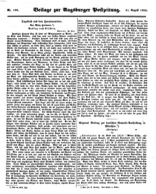 Augsburger Postzeitung Donnerstag 31. August 1854