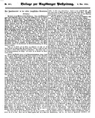 Augsburger Postzeitung Freitag 3. November 1854