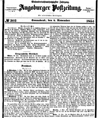 Augsburger Postzeitung Samstag 4. November 1854