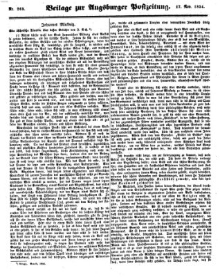 Augsburger Postzeitung Freitag 17. November 1854