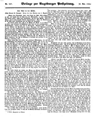 Augsburger Postzeitung Mittwoch 22. November 1854
