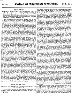 Augsburger Postzeitung Freitag 29. Dezember 1854