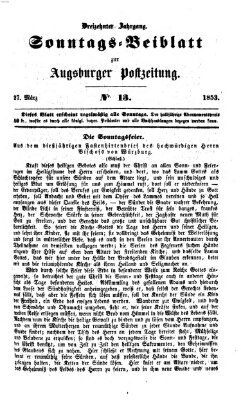 Augsburger Postzeitung Sonntag 27. März 1853