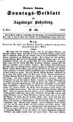 Augsburger Postzeitung Sonntag 10. April 1853