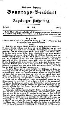 Augsburger Postzeitung Sonntag 12. Juni 1853