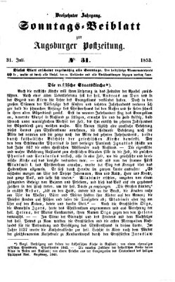 Augsburger Postzeitung Sonntag 31. Juli 1853