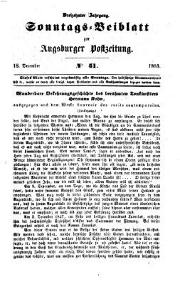 Augsburger Postzeitung Sonntag 18. Dezember 1853