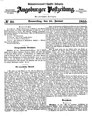Augsburger Postzeitung Donnerstag 25. Januar 1855