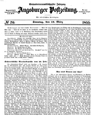 Augsburger Postzeitung Sonntag 18. März 1855