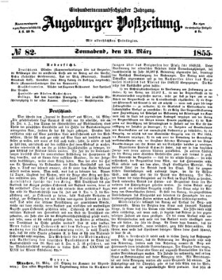 Augsburger Postzeitung Samstag 24. März 1855