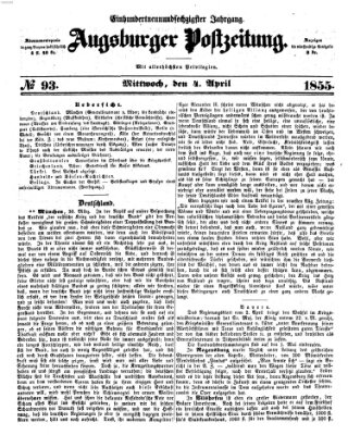 Augsburger Postzeitung Mittwoch 4. April 1855