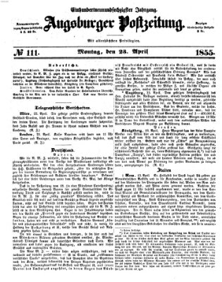 Augsburger Postzeitung Montag 23. April 1855