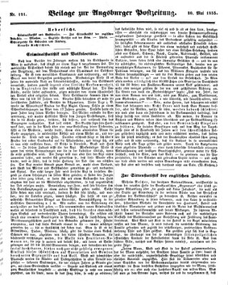Augsburger Postzeitung Mittwoch 30. Mai 1855