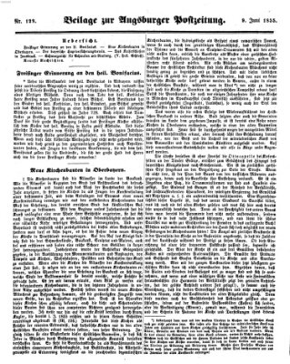 Augsburger Postzeitung Samstag 9. Juni 1855