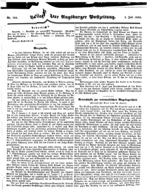 Augsburger Postzeitung Donnerstag 5. Juli 1855