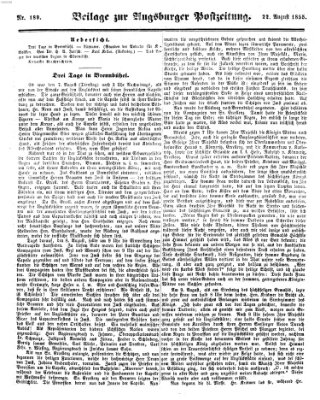 Augsburger Postzeitung Mittwoch 22. August 1855