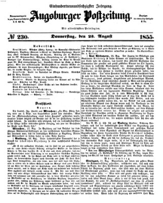 Augsburger Postzeitung Donnerstag 23. August 1855