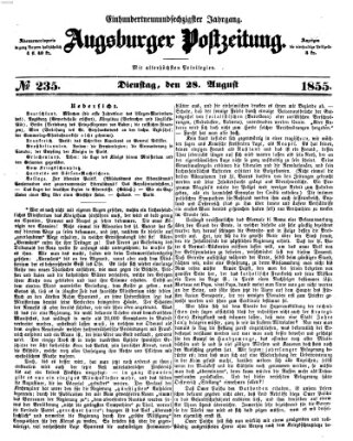 Augsburger Postzeitung Dienstag 28. August 1855