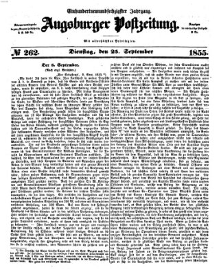Augsburger Postzeitung Dienstag 25. September 1855
