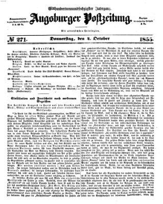 Augsburger Postzeitung Donnerstag 4. Oktober 1855