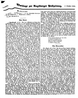 Augsburger Postzeitung Mittwoch 17. Oktober 1855