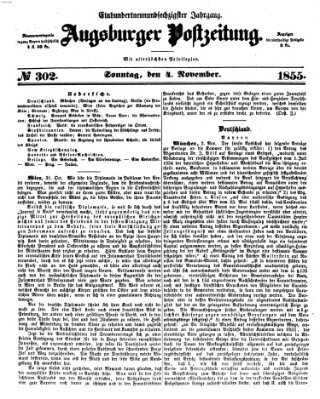 Augsburger Postzeitung Sonntag 4. November 1855