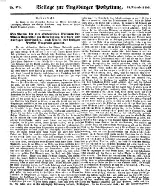 Augsburger Postzeitung Mittwoch 28. November 1855