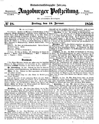 Augsburger Postzeitung Freitag 18. Januar 1856