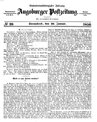 Augsburger Postzeitung Samstag 26. Januar 1856