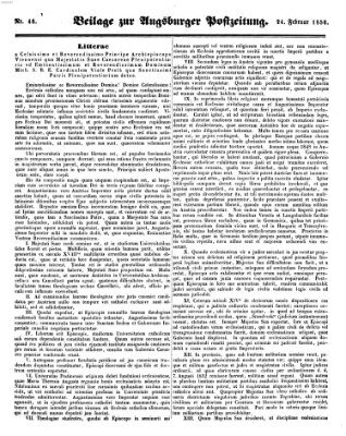 Augsburger Postzeitung Sonntag 24. Februar 1856