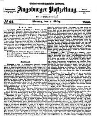 Augsburger Postzeitung Montag 3. März 1856