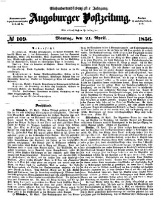 Augsburger Postzeitung Montag 21. April 1856