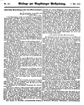 Augsburger Postzeitung Mittwoch 7. Mai 1856