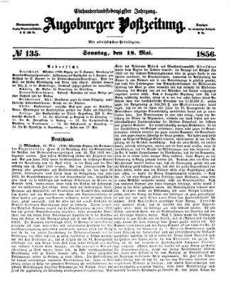 Augsburger Postzeitung Sonntag 18. Mai 1856