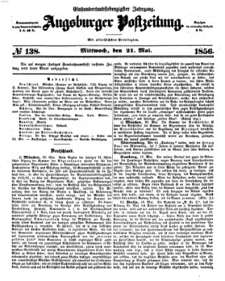 Augsburger Postzeitung Mittwoch 21. Mai 1856