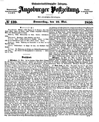 Augsburger Postzeitung Donnerstag 22. Mai 1856