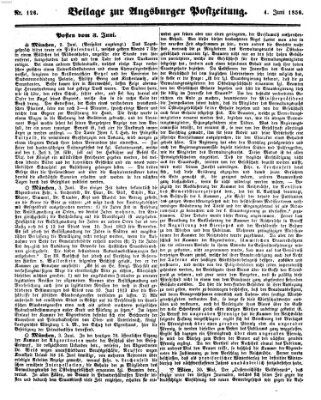 Augsburger Postzeitung Mittwoch 4. Juni 1856